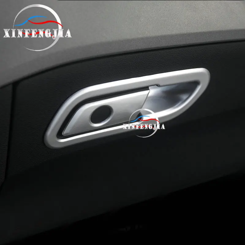 Для Audi A5 A4 B9 17-18 хромированная коробка для хранения перчаток с ручкой панель