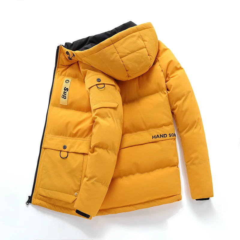 

Thick Parka Coat Oversize 2021 Brand Keep Warm Winter Men's Black Blue Red Padded Jacket Men Winter Clothes