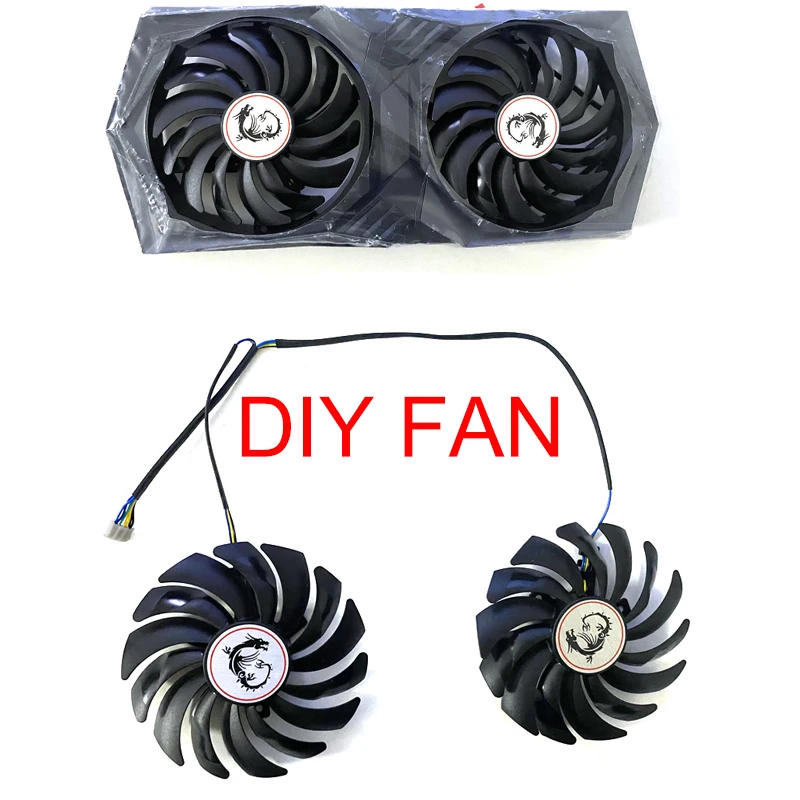 Оригинальный 95 мм PLD10010B12HH 4PIN RTX3060 TI GPU вентилятор для MSI Radeon RX 6700 XT Gaming X GeForce RTX 3060 Ti