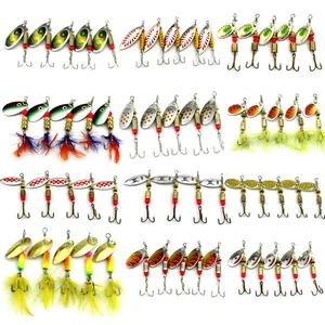 5 шт.компл., Спиннер, блесна, рыболовная приманка, Спиннер, металлическая приманка жесткая приманка гольян, снасть искусственный рыболовный воблер