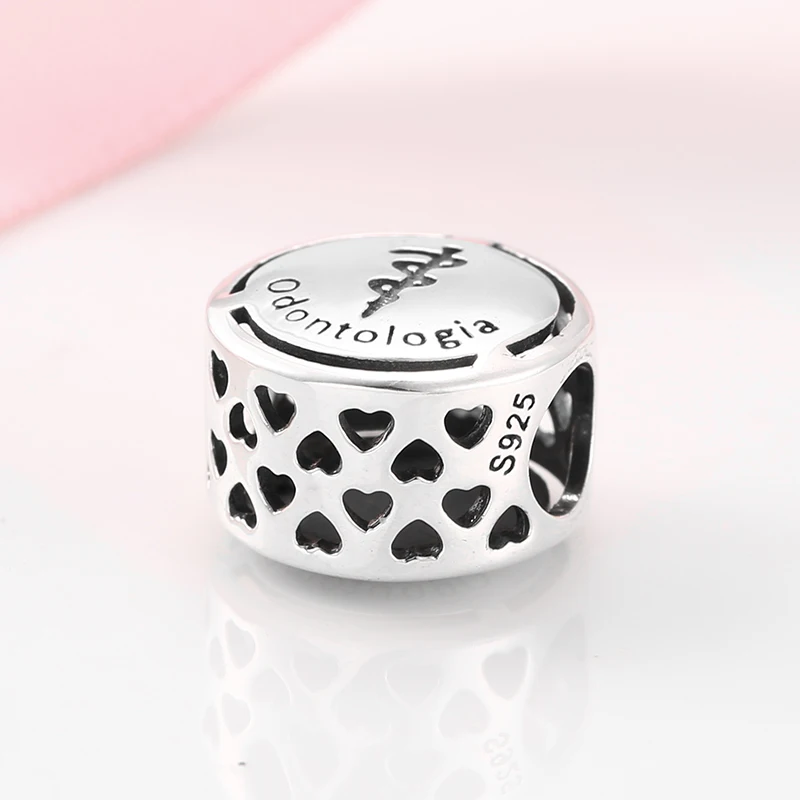 Успешная карьера знак стоматологии 925 пробы Серебряный Бисер Очарование