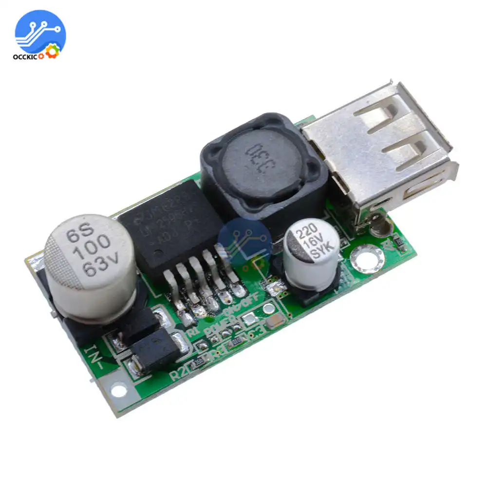 LM2596HV 5V 3A модуль зарядного устройства USB адаптер DC 9V 12V 24V 36V 48V автомобильное