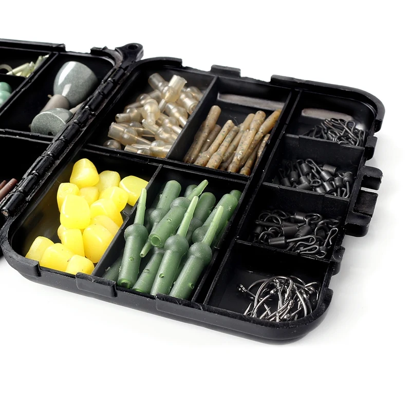 

Carp Fishing Tackle Kit,Carp Fishing Equipment 214Pcs Carp Fishing Bait Fishing Gear Carp Fishing Hooks Carp Fishing Box