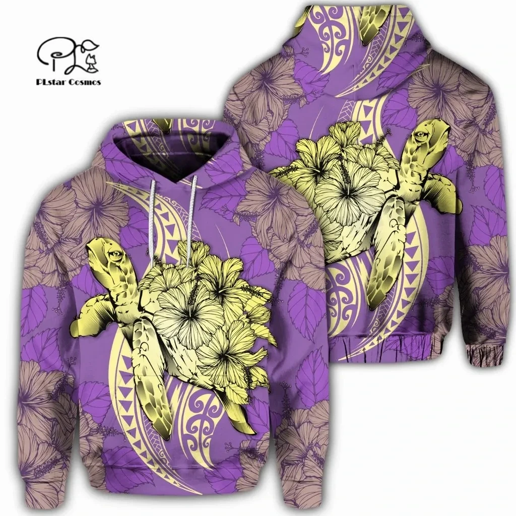 

PLstarCosmos 3DPrint Newest Tattoo Maori Beach Turtle Tribe Plumeria Funny Harajuku Streetwear Unisex Hoodie/SweatshirtZip R-3