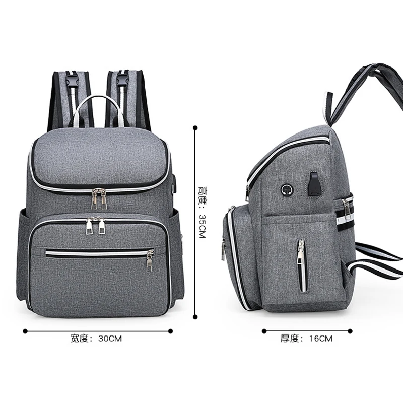 

Large Capacity Baby Diaper Bag Backpack With Bottle Bag Multifunction USB Travel Stroller Mummy Bags Maternity Baby Bags For Mom