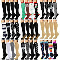 wholesale compression socks for running women and men pressure long sport socks for varicose veins fashion compression stocking