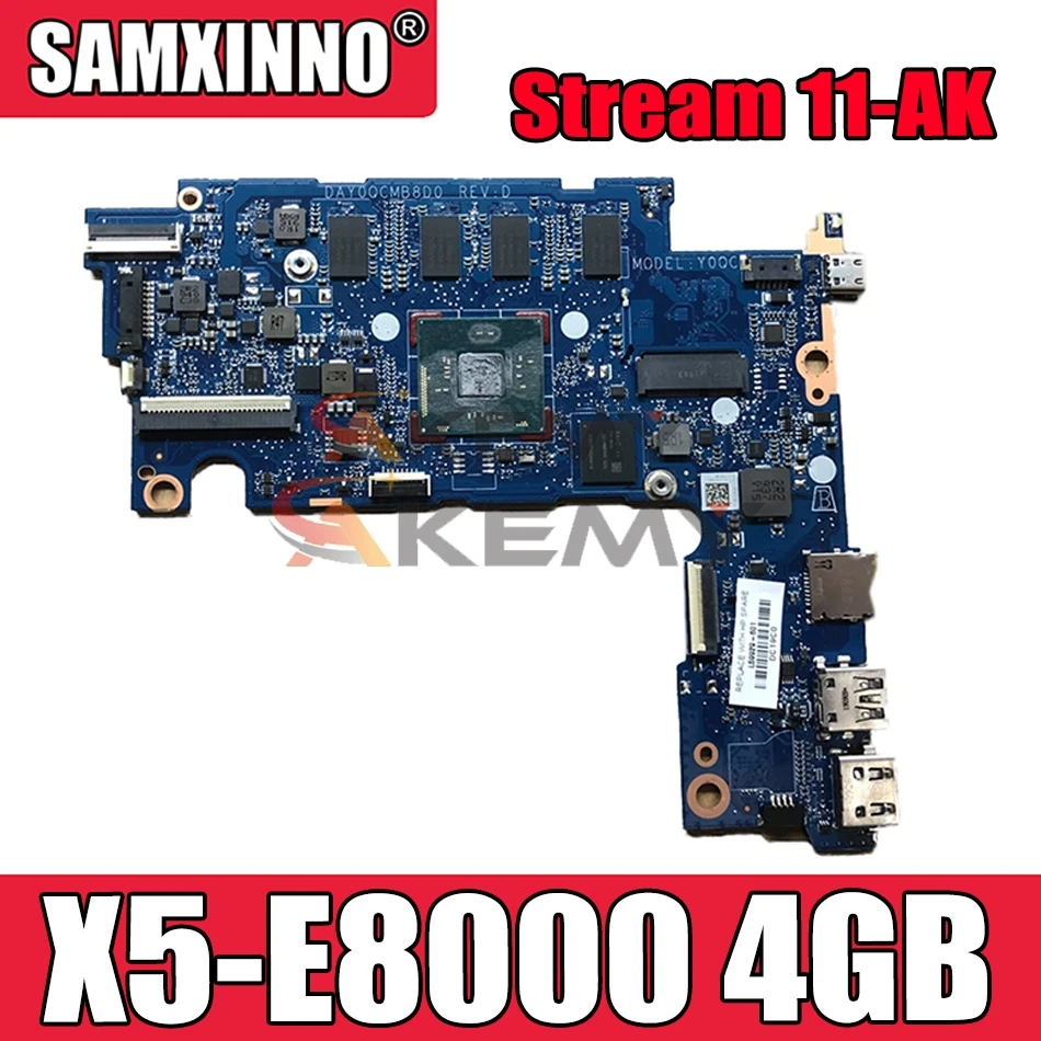 Ноутбук PC материнская плата Тетрадь для HP поток 11 AK AK1035NR DAY0QCMB8D0 L59929 601 Atom X5 E8000 4 Гб