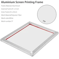 41cm x 51cm a3 screen printing frame aluminium frame stretched with white 77t silk print mesh for printed circuit board
