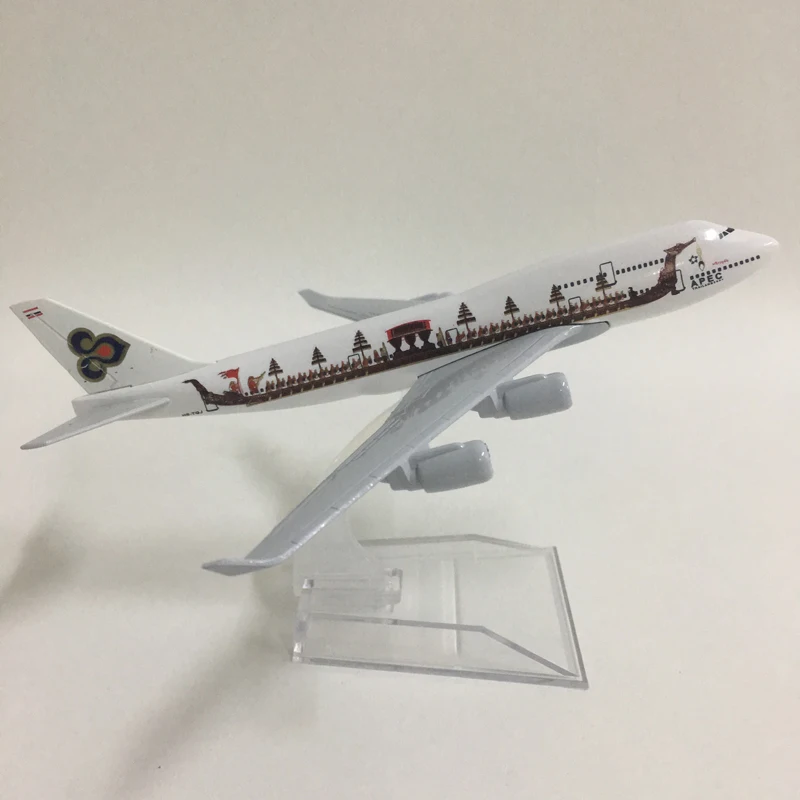 Модель самолета JASON TUTU 16 см тайский дракон лодка Боинг 747 модель 1:400 Литые