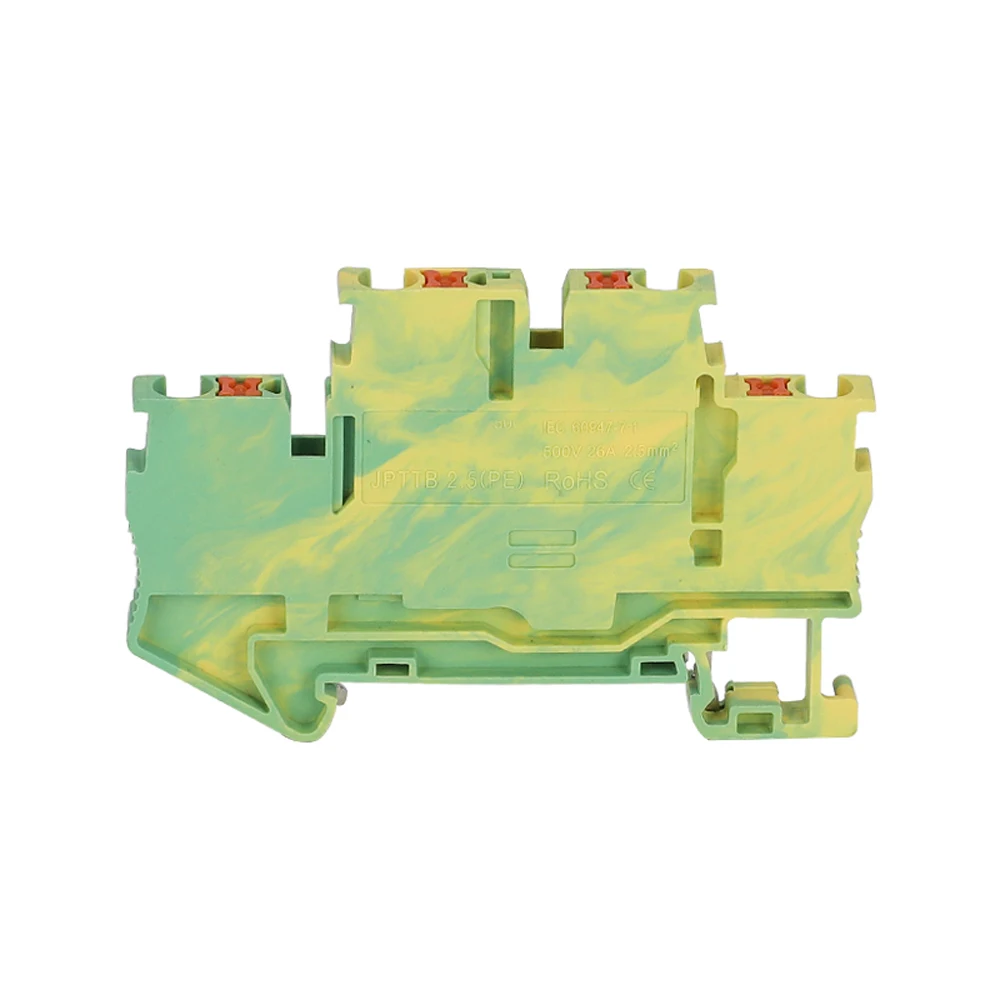 Клеммная колодка двухслойная обратная пружина заземляющие клеммные колодки 10