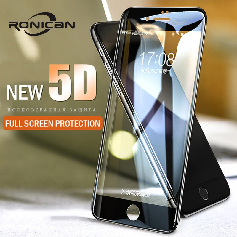 Cristal Protector para iPhone 6S 6 Plus Protector de pantalla templado 5D...