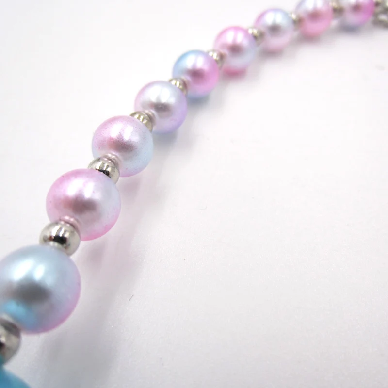 Новая мода детское колье с жемчужинами и ракушкой "Iridescent Pearl beads Shell Pendant Necklace", милые детские колье "bubblegum chunky necklace" для девочек, детские украшения, 1 шт.