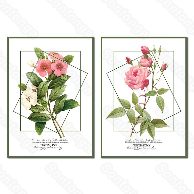 

Still Life Painting Girl Room Roses Modern Minimalist Art Poster Decoration Painting Living Room Background Wall Stickers Warm
