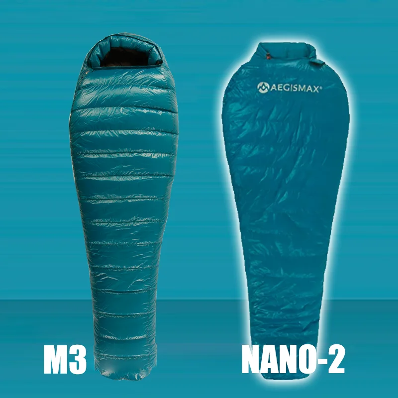 

Удлиненный сверхлегкий спальный мешок AEGISMAX M3 Nano2, походный спальный мешок для отдыха на открытом воздухе, сохраняющий тепло, 95% белый гусины...