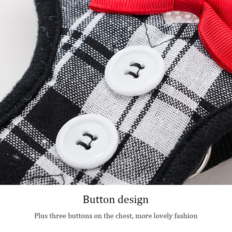 Модная решетчатая поводок с бантом для собак комплект Тедди бишон Чихуахуа