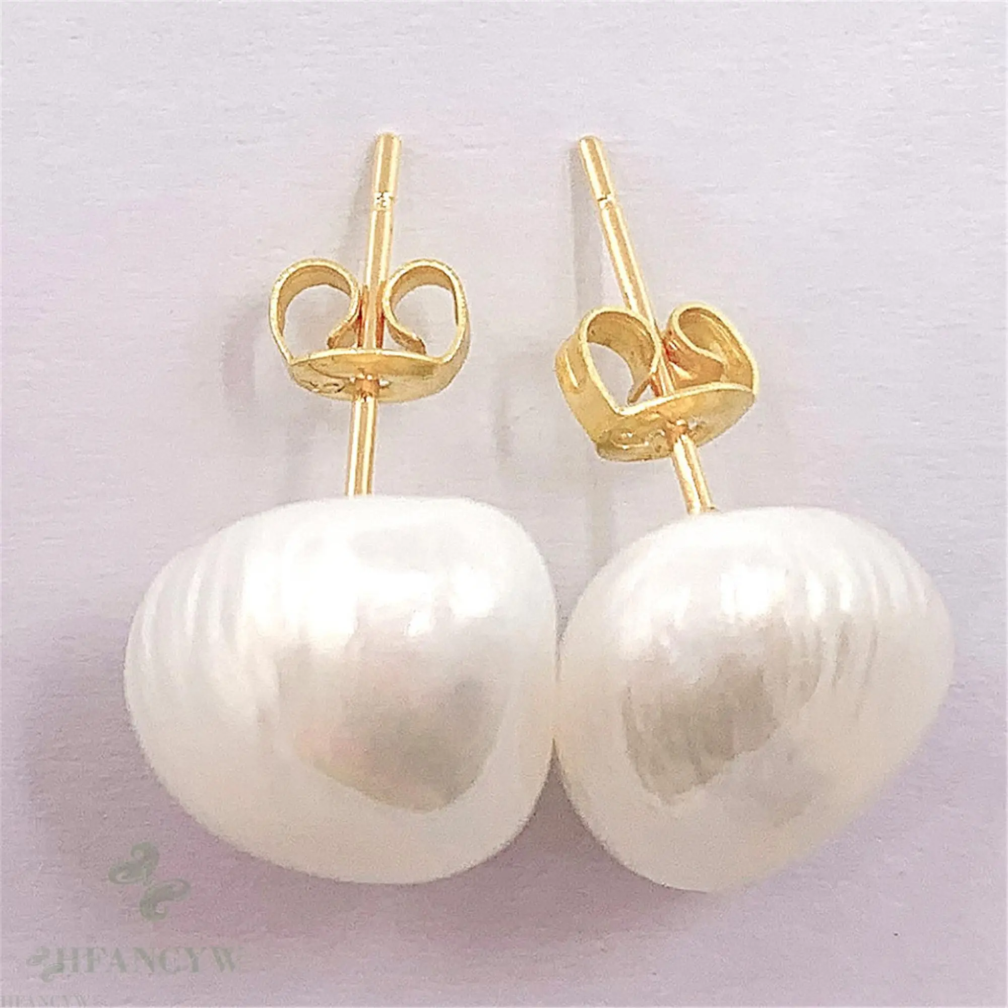 Белые жемчужные сережки в стиле барокко Золотые Аврора вечерние необычный