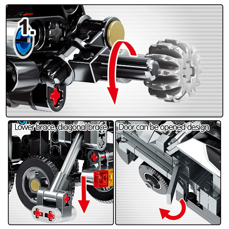 

1202pcs City Engineering Vehicles Model Building Blocks High-tech Car Truck Container Figures Bricks Toys For Boys Gifts