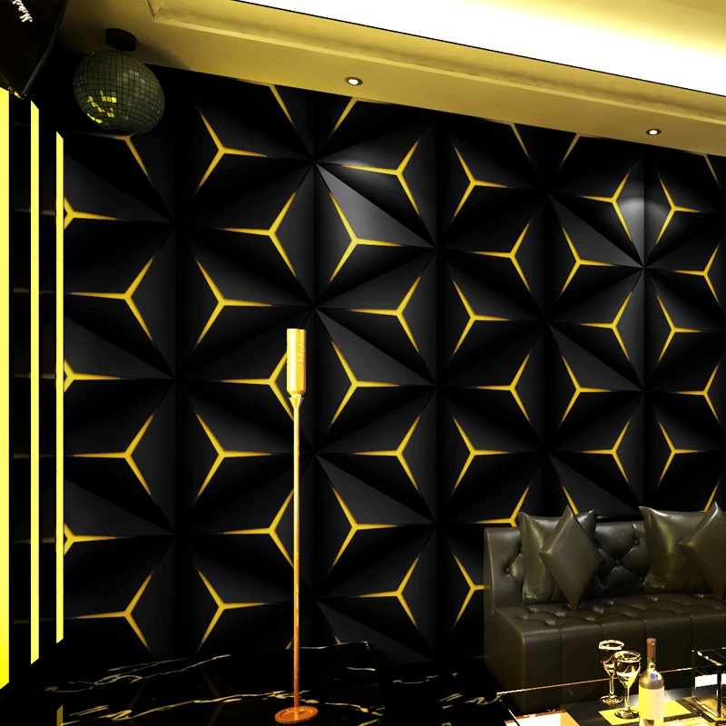 Обои beibehang 3D KTV для отеля Настенные обои с геометрическим рисунком спальни