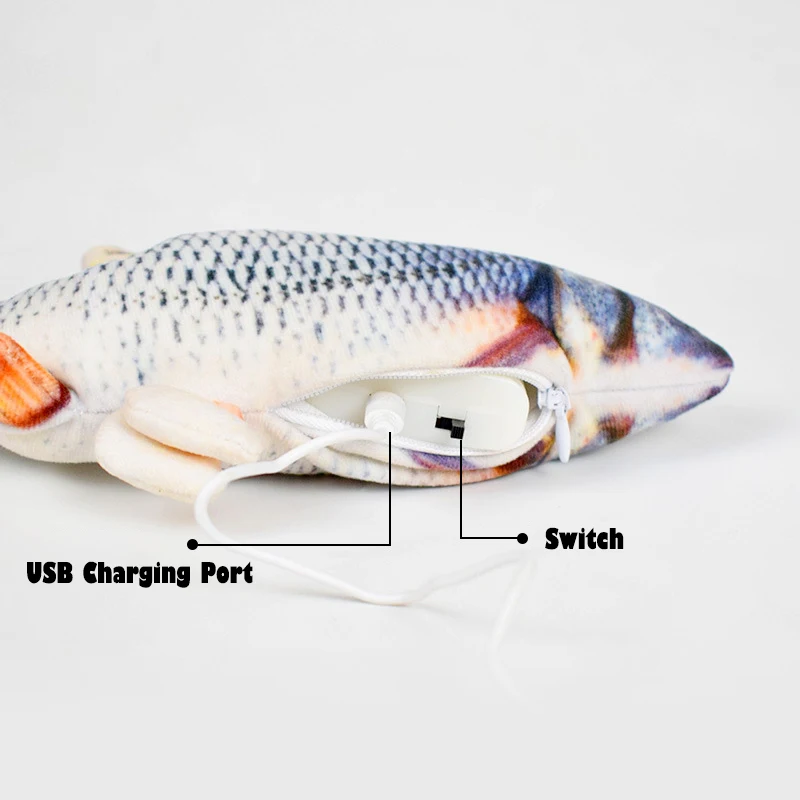 Интерактивная рыбка для кошек игрушка с USB-зарядкой компактный электрический