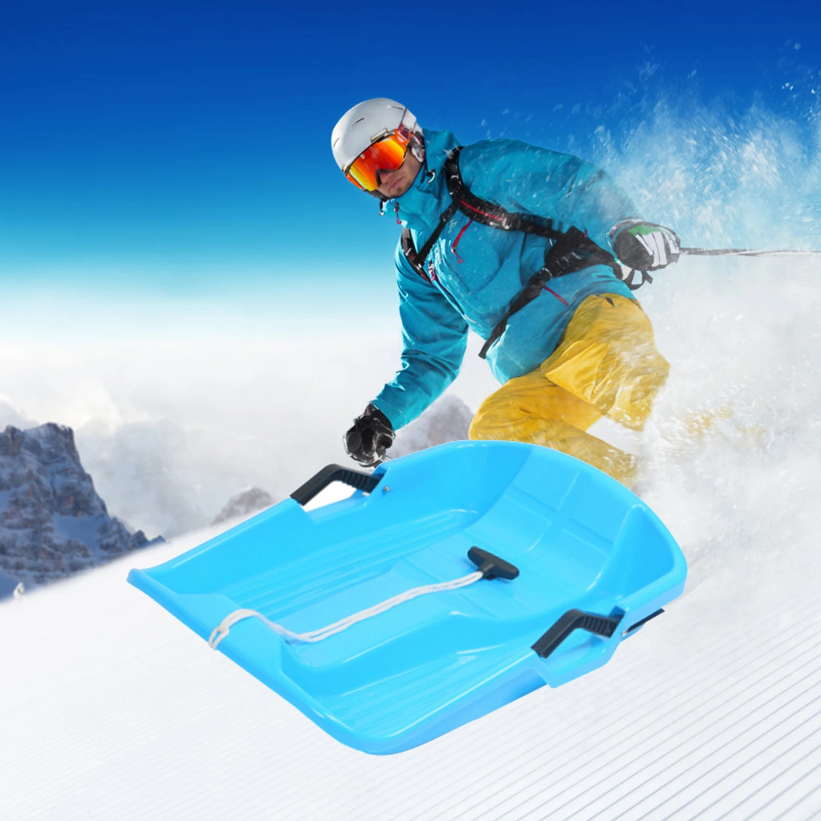 Ski Board Snow Sled Outdoor Sports Winter Scooter Sledge Sleigh Grass Sand Slider For Adult Children Gifts | Спорт и развлечения