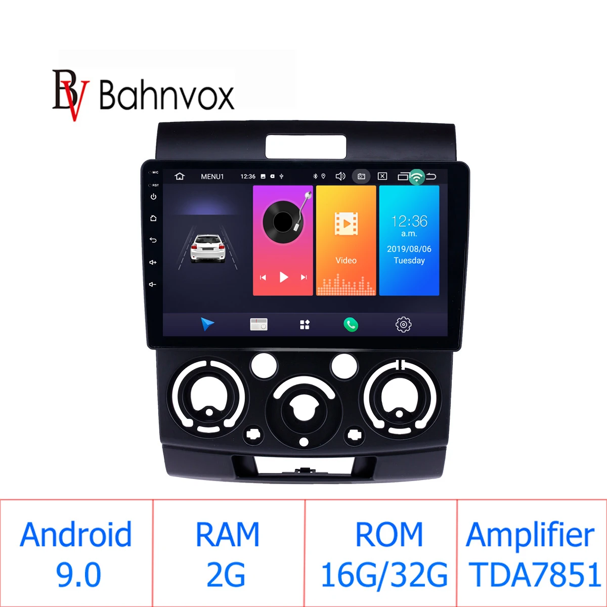 " android 9,0 RAM2G Автомобильный gps dvd-плеер для Ford Everest/Ranger Mazda BT-50 автомобильный Радио Мультимедиа Навигация стерео головное устройство dsp