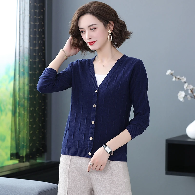 

Women solid Sweater Jacket Spring Autumn Casual Girls 2020 New Korean Sweet Flower Knitted Cardigan Coat Women Tops