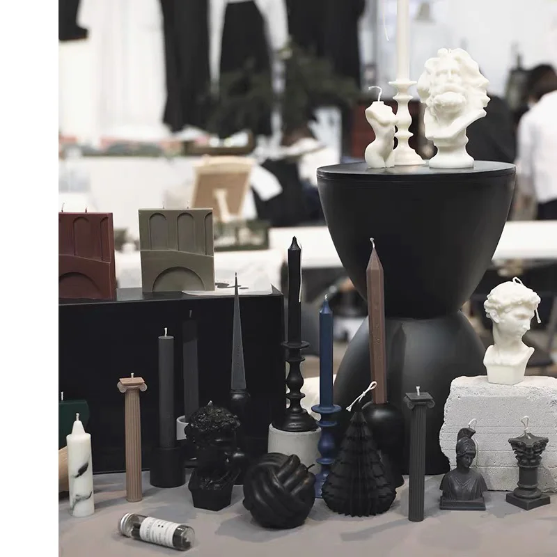 

Candle Mold Greek Characters Grand Venus Sculpture Candle Silicone Mold David Head Aesthetic Soy Candle Wax Mold