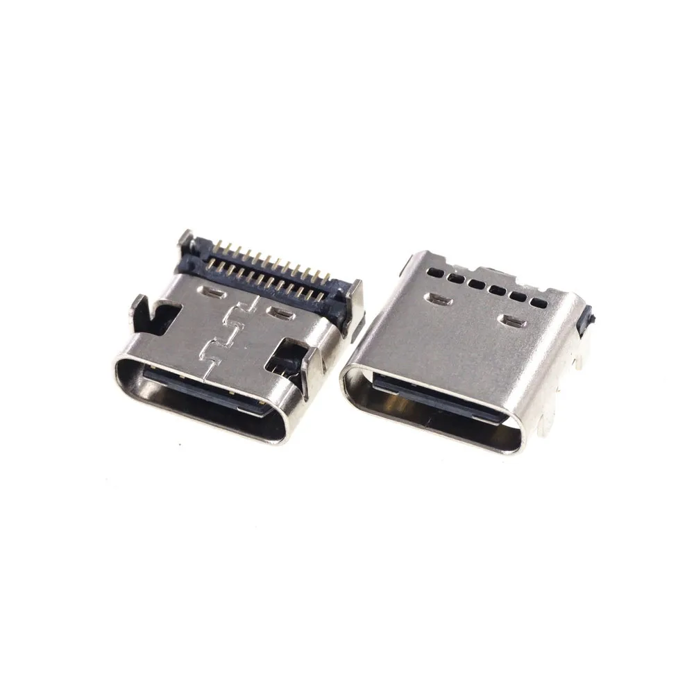 5 шт. разъем USB 3 1 Type C 24 штырька прямоугольный PCB SMT двухрядный язычок гнездовой
