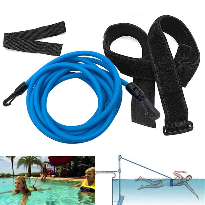 

Swimming Trainning Belt Resistance Band Set Strength Exercise Elastic Rope For Advanced Swimmer Work Out Fitness Equipment
