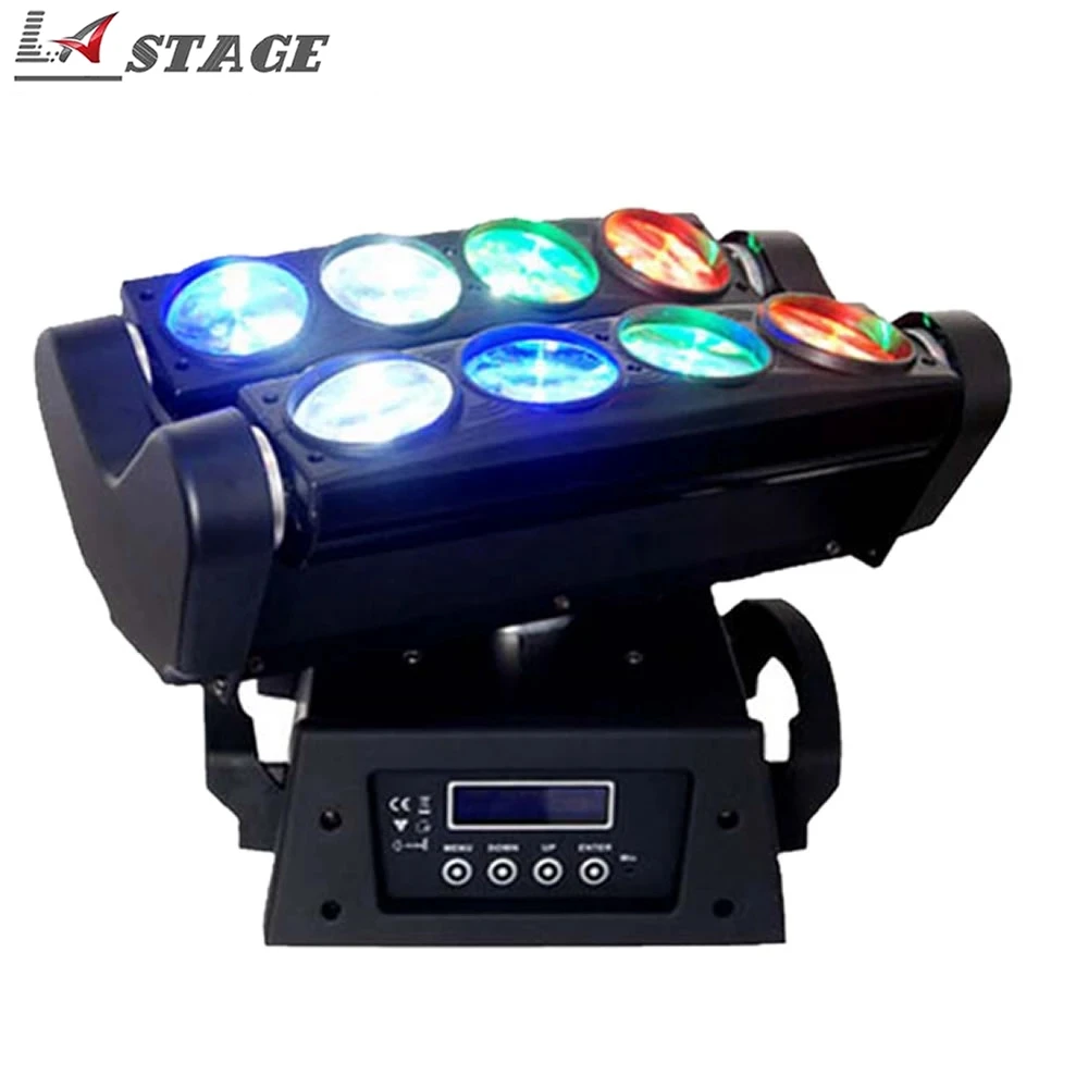 Бесплатная доставка светодиодные лучевые огни 8*10 Вт цветные Chaning Rgbw 4 в 1