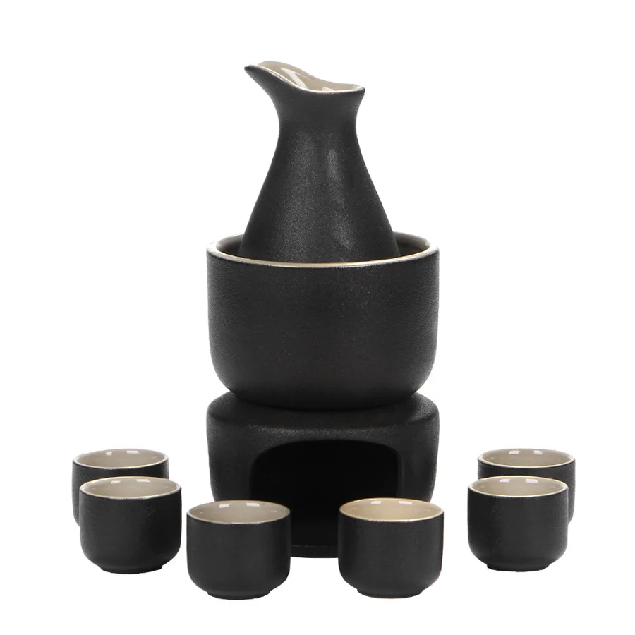 Необработанная керамика античный винный набор японский свадебный подарок для