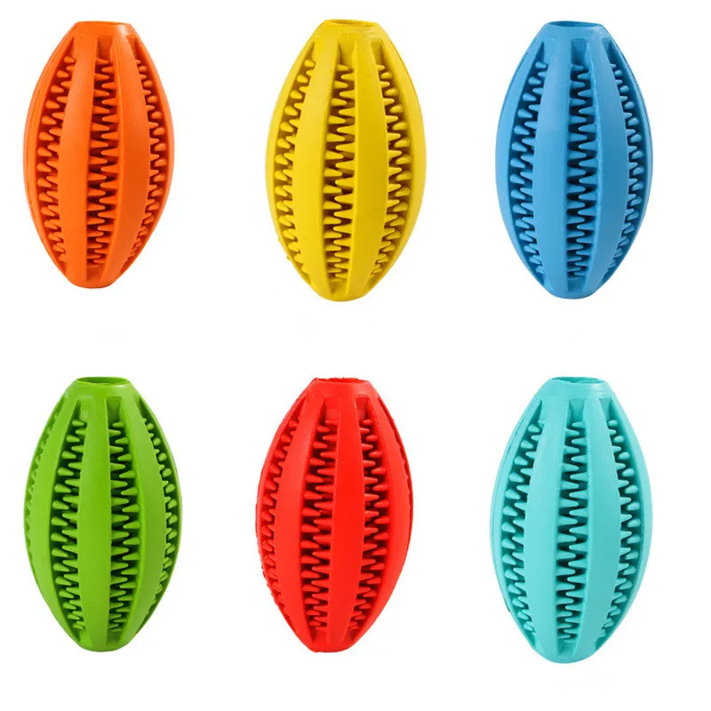 

Жевательные игрушки из натурального каучука для собак, шарики, детские игрушки, чистящие зубы, эластичные маленькие и большие собаки, резин...