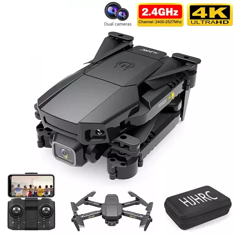 2021 HJ78 мини дрон 4k профессиональный HD двойная камерой с WIFI FPV RC вертолёт