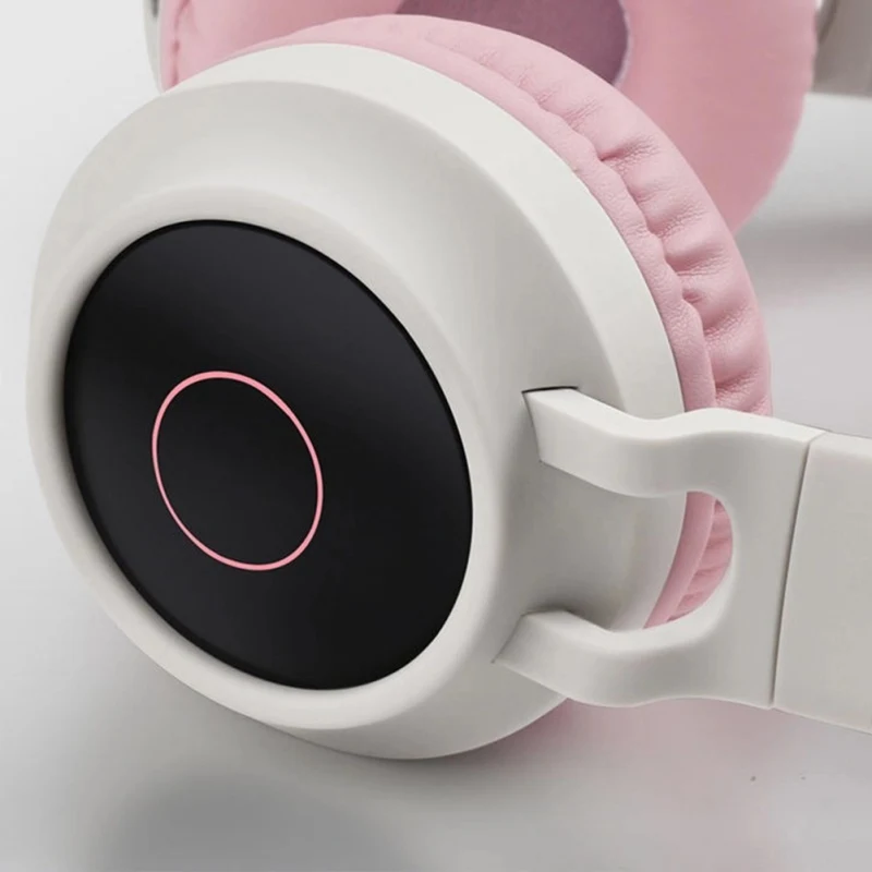 Наушники с кошачьими ушками и Bluetooth 5 0 светящиеся складные музыкальные наушники