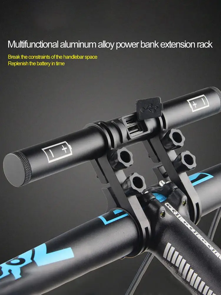 

Bike Handlebar Extender Bracket Aluminium Alloy Rechargeable Handlebar Extender Cycling Headlight Bracket Lamp Flashlight Holder