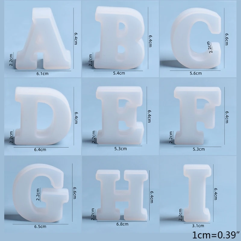 

26 Pcs/Set English Alphabet Crystal Epoxy Resin Mold Letter Decorations Silicone Mould DIY Crafts Jewelry Making Tool 1XCA
