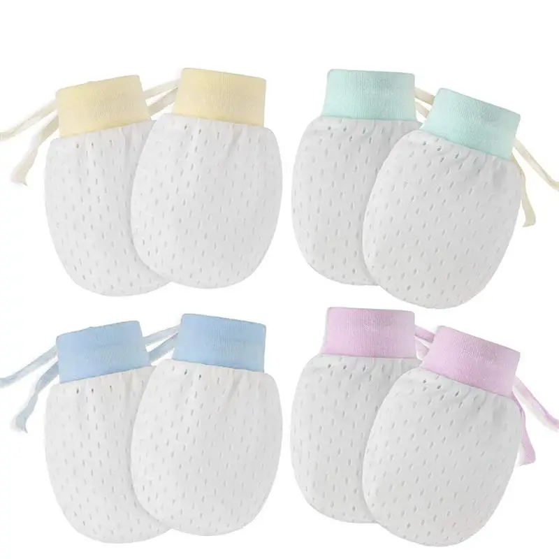 

4 Pair Baby Mesh Gloves Breathable Baby Anti Scratching Gloves Newborn Protection Face Scratch Mittens Scratch Gloves #30
