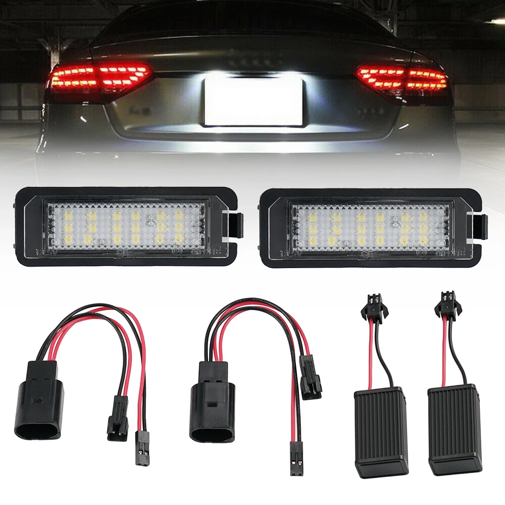 

LED License Number Plate Light Lamp Bulbs For VW Golf/GTI MK4 MK5 MK6 MK7 For VW New Beetle CC EOS Phaeton Rabbit Passat