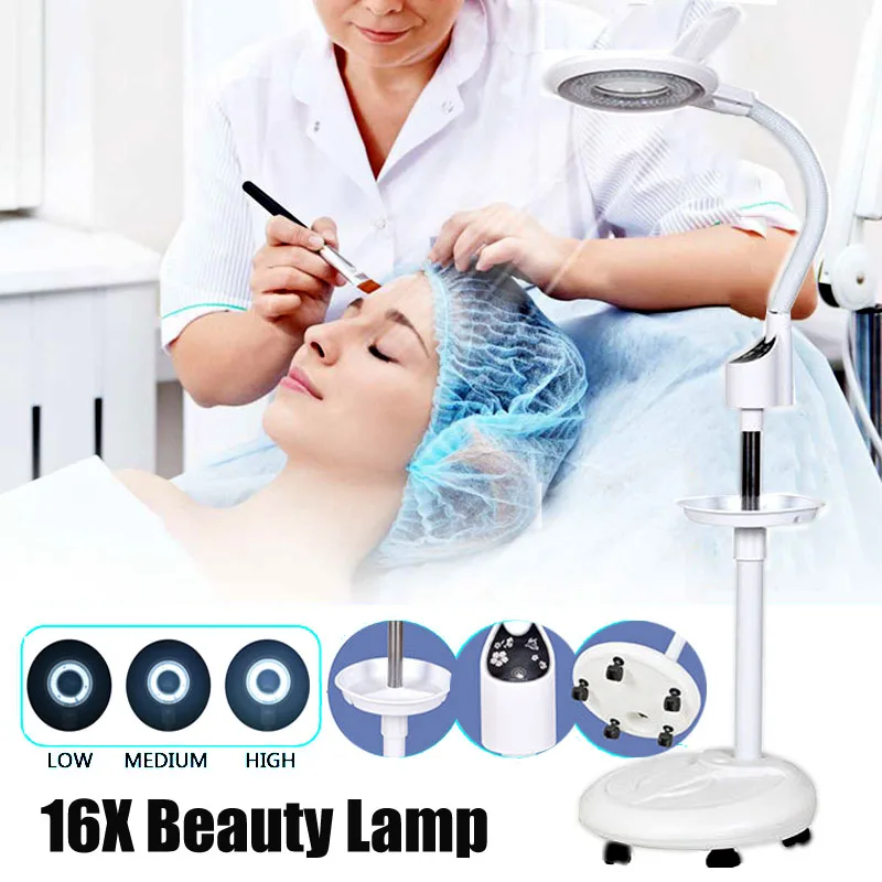 

LED Cold Light Lamp Touch Screen Dimmable Tattoo Lamp 16X Magnifying Glass Work Light Eye Protection Shadowless Lamp
