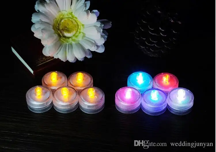 

New Arrival Waterproof LED Submersible Candles Tealight Lamp Fish Tank Vase Decor Lighting For Wedding Birthday Party Bar Decora