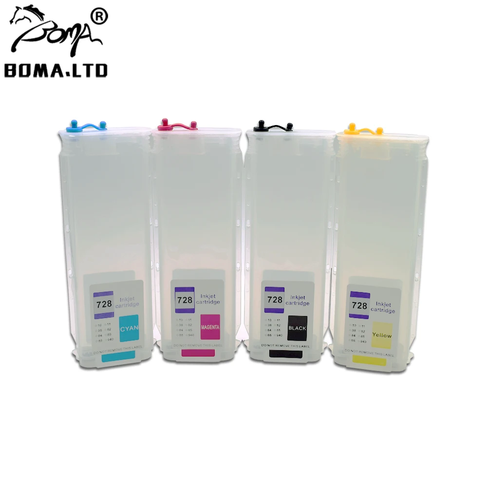 

BOMA.LTD T830 T730 500 800 510 For HP 728 10 82 Ink Cartridge Chipless For HP728 DesignJet 500ps 800ps 815mfp 820mfp Printer