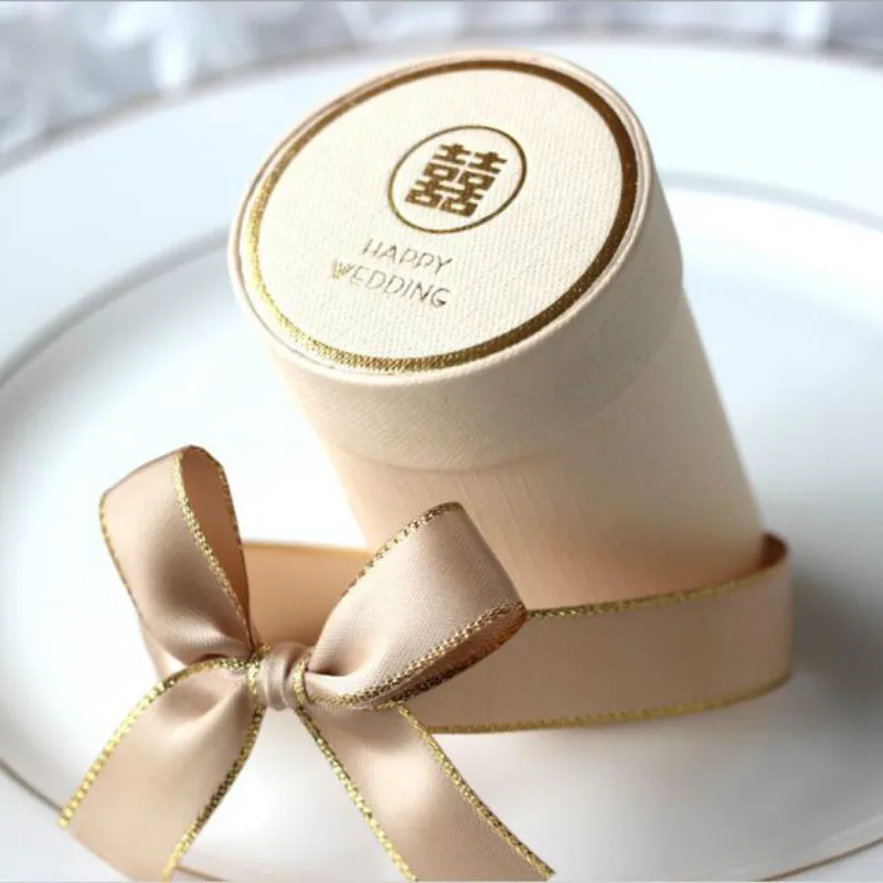 Новый цилиндр шоколадная коробка конфет Свадебные сувениры и подарочные коробки