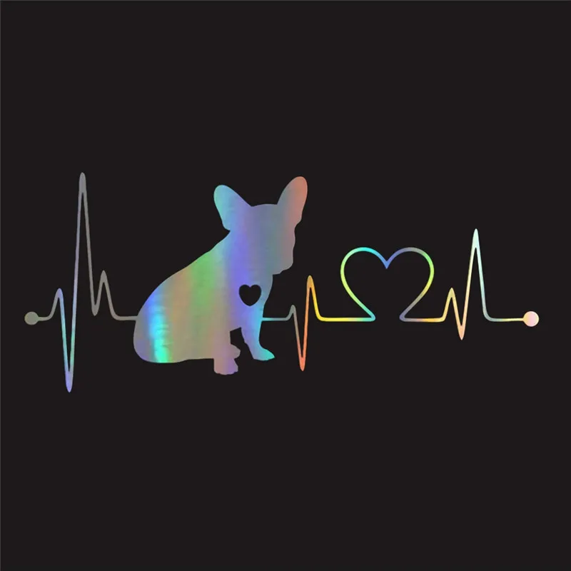 Fashion German Shepherd Cute Cartoon Animal Pet Cat Car Music Notes Heartbeat Lifeline Vinyl Car Sticker Window Body Funny Decal