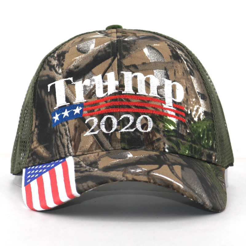 Бейсболка с вышивкой Трампа 2020 модная камуфляжная шляпа избирательством мужская