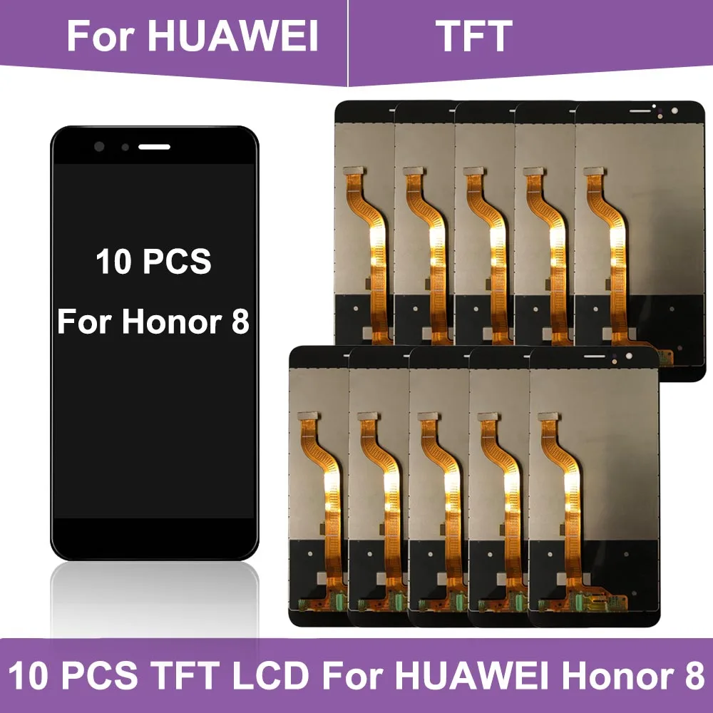 

Wholesale 10 pcs Lcd For Huawei Honor 8 LCD Display Touch Screen Digitizer Assesmbly For Honor8 FRD-L19 FRD-L09