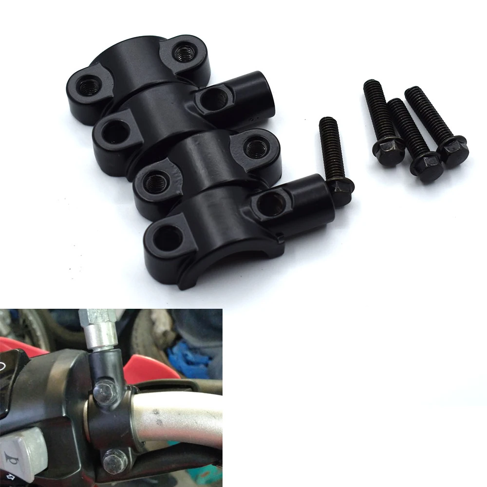 

1 пара 8 мм/10 мм Универсальный мотоцикл 7/8 "(22 мм) ручка зеркало заднего вида держатель адаптер кронштейн для держателя зажима