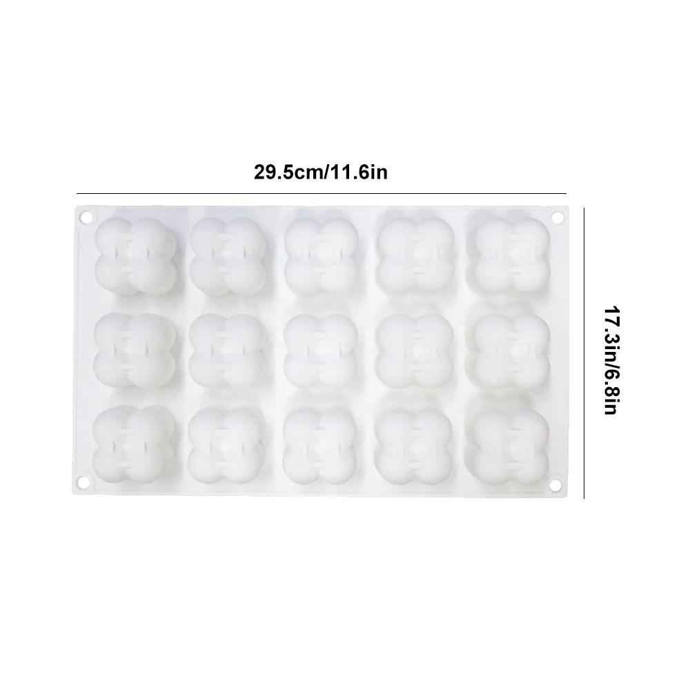 

Mousse Cake Pastry Chocolate Baking Mold Mould Silicone Mold With 15 Cavity Dessert Baking Tool Candle Making Soap Candle Mold