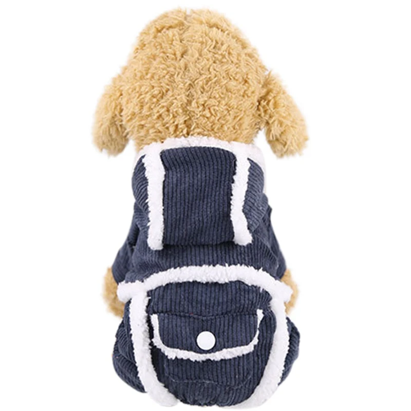 Для питомцев зимний теплый одежда для собак утепленный вельветовый Комбинезон