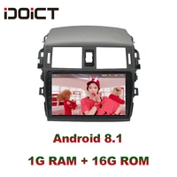 idoict android 9 1 car dvd player gps navigation multimedia for toyota corolla radio 2008 2013 car stereo bluetooth