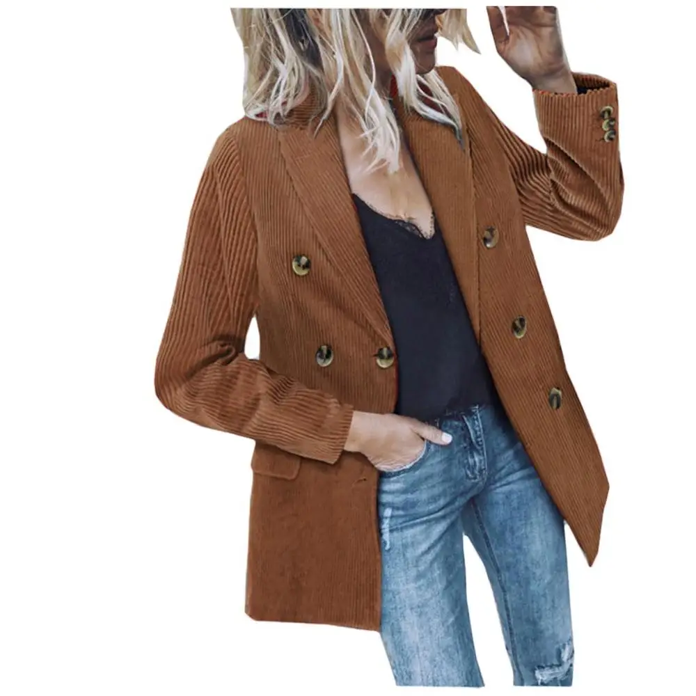 Женский зимний вельветовый костюм пальто простая тонкая куртка женское